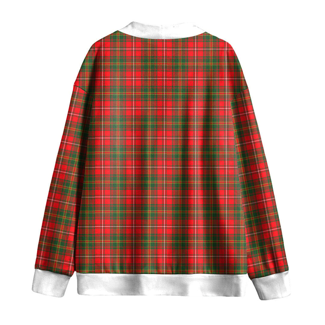 Hay Modern Tartan Plaid Knitted Fleece Cardigan