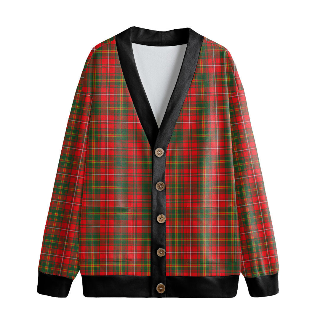 Hay Modern Tartan Plaid Knitted Fleece Cardigan