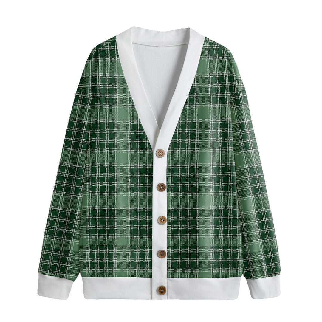 MacDonald Lord of the Isles Hunting Tartan Plaid Knitted Fleece Cardigan