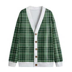 MacDonald Lord of the Isles Hunting Tartan Plaid Knitted Fleece Cardigan