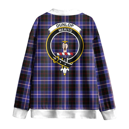 Dunlop Modern Tartan Crest Knitted Fleece Cardigan