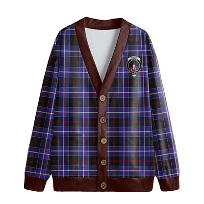 Dunlop Modern Tartan Crest Knitted Fleece Cardigan