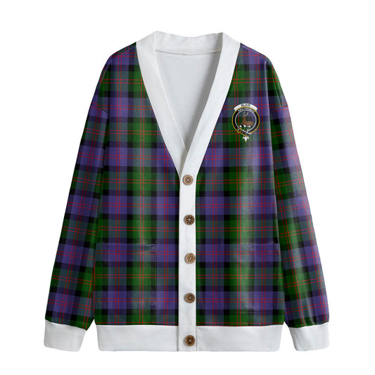 Blair Modern Tartan Crest Knitted Fleece Cardigan