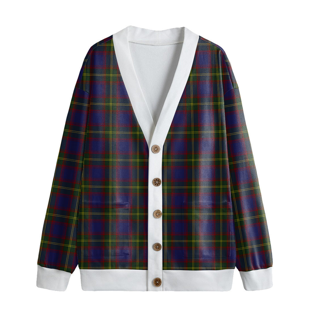 Durie Tartan Plaid Knitted Fleece Cardigan