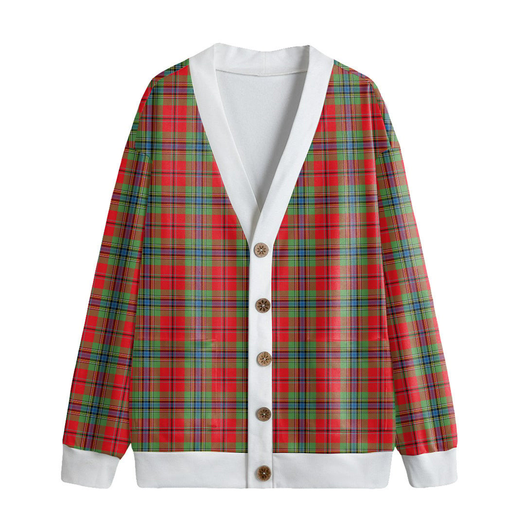 MacLean of Duart Modern Tartan Plaid Knitted Fleece Cardigan