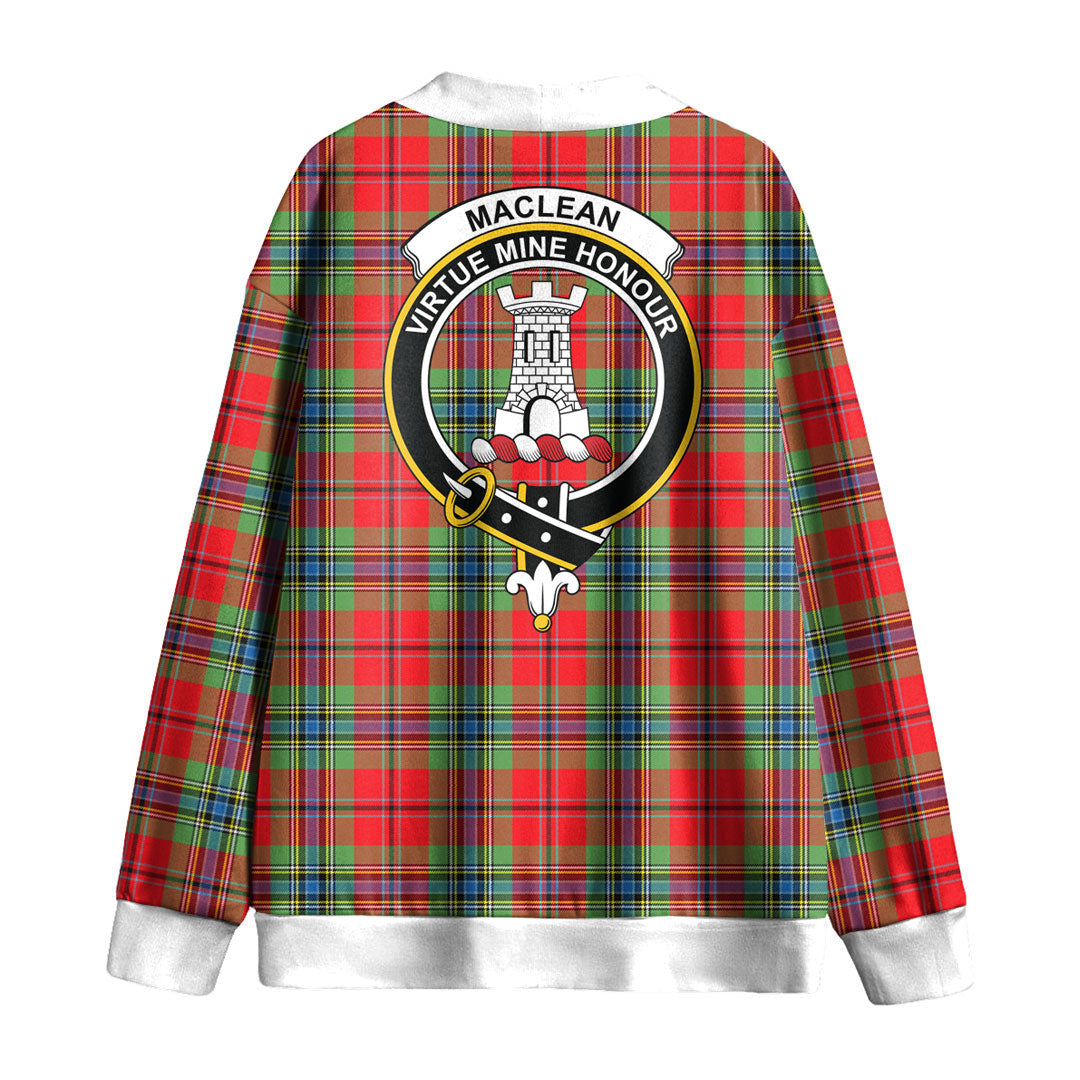 MacLean of Duart Modern Tartan Crest Knitted Fleece Cardigan