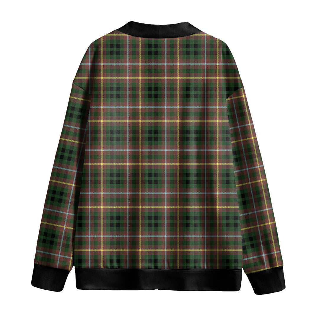 Buchanan Hunting Tartan Plaid Knitted Fleece Cardigan