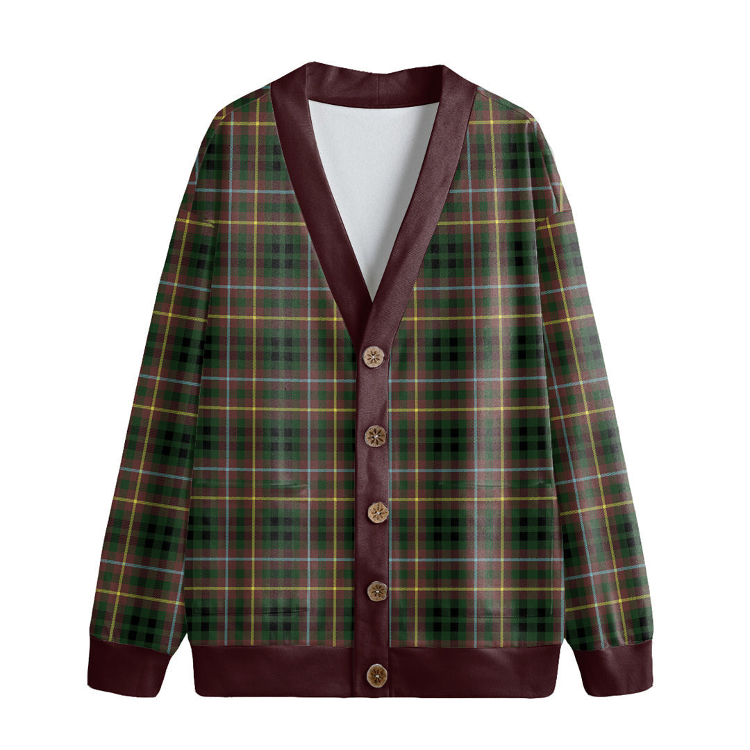 Buchanan Hunting Tartan Plaid Knitted Fleece Cardigan