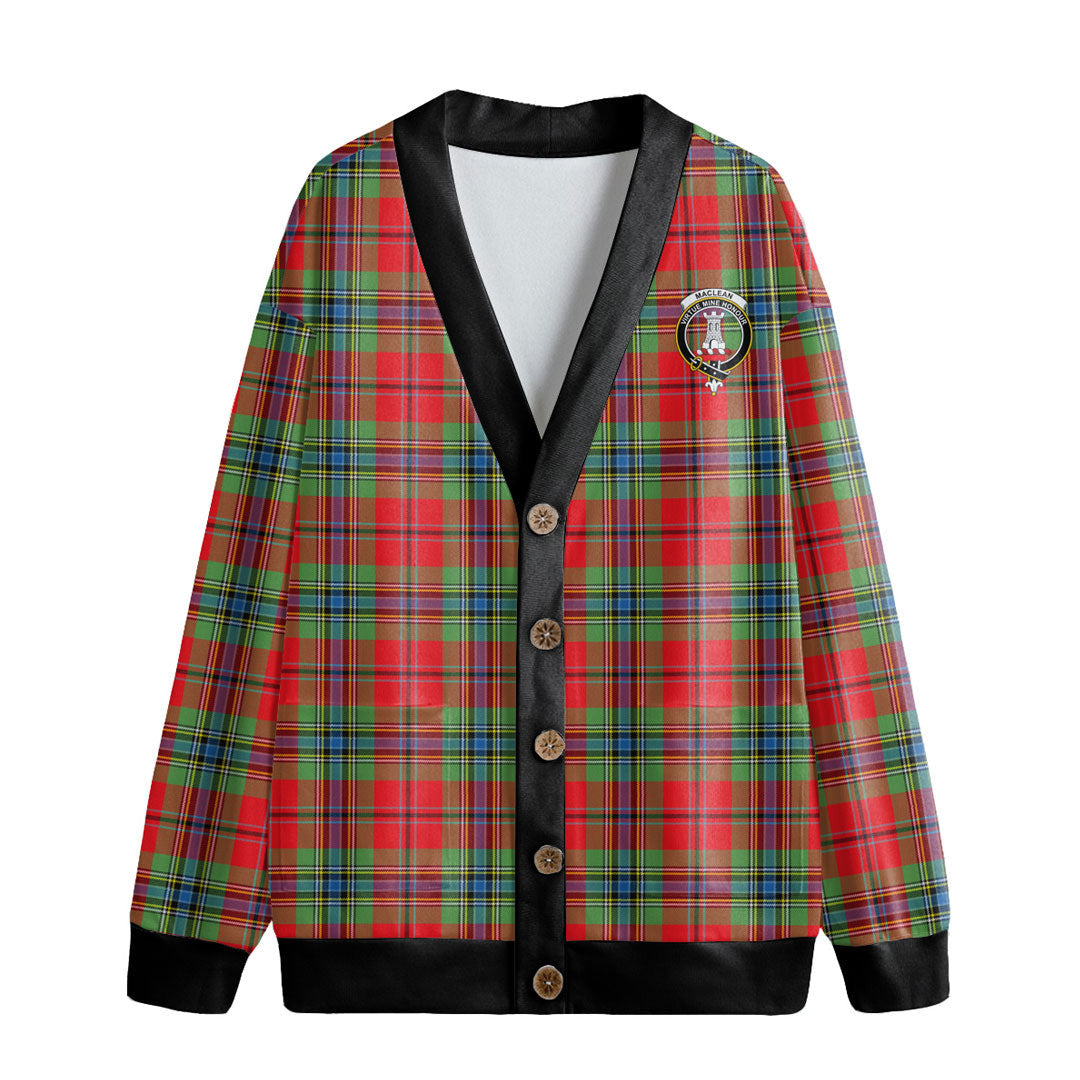 MacLean of Duart Modern Tartan Crest Knitted Fleece Cardigan