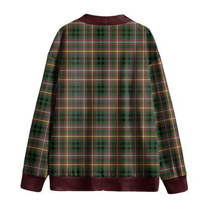 Buchanan Hunting Tartan Plaid Knitted Fleece Cardigan