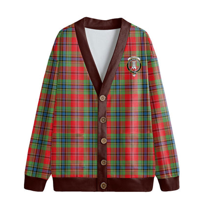 MacLean of Duart Modern Tartan Crest Knitted Fleece Cardigan