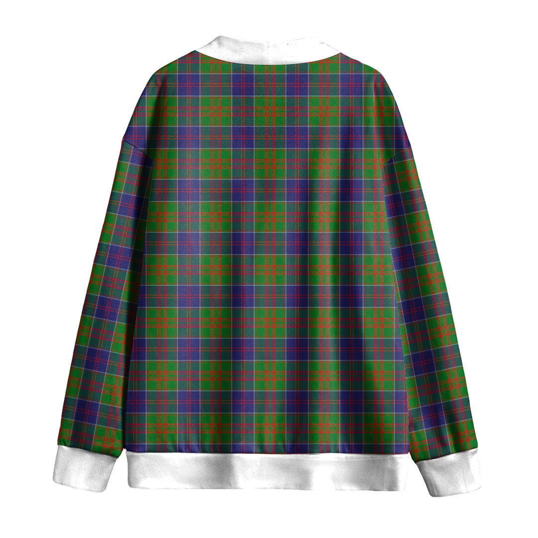 Stewart of Appin Hunting Modern Tartan Plaid Knitted Fleece Cardigan