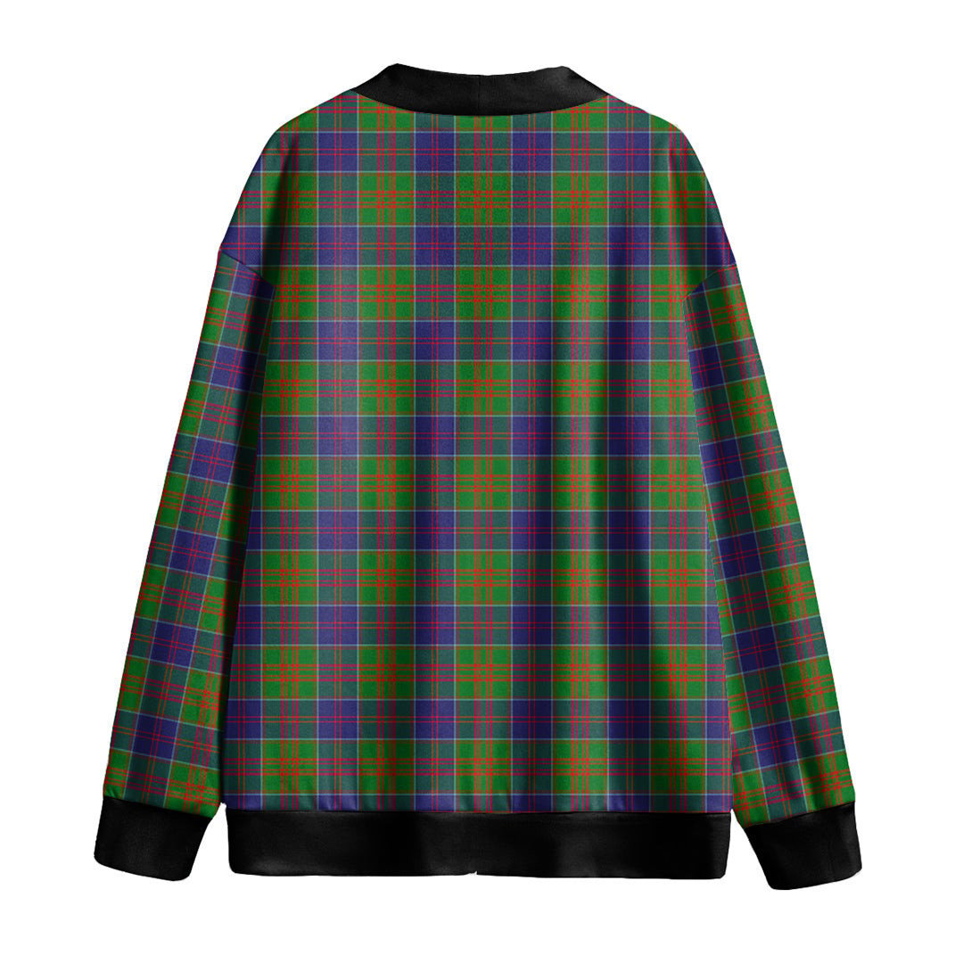Stewart of Appin Hunting Modern Tartan Plaid Knitted Fleece Cardigan