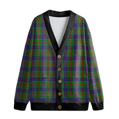 Stewart of Appin Hunting Modern Tartan Plaid Knitted Fleece Cardigan