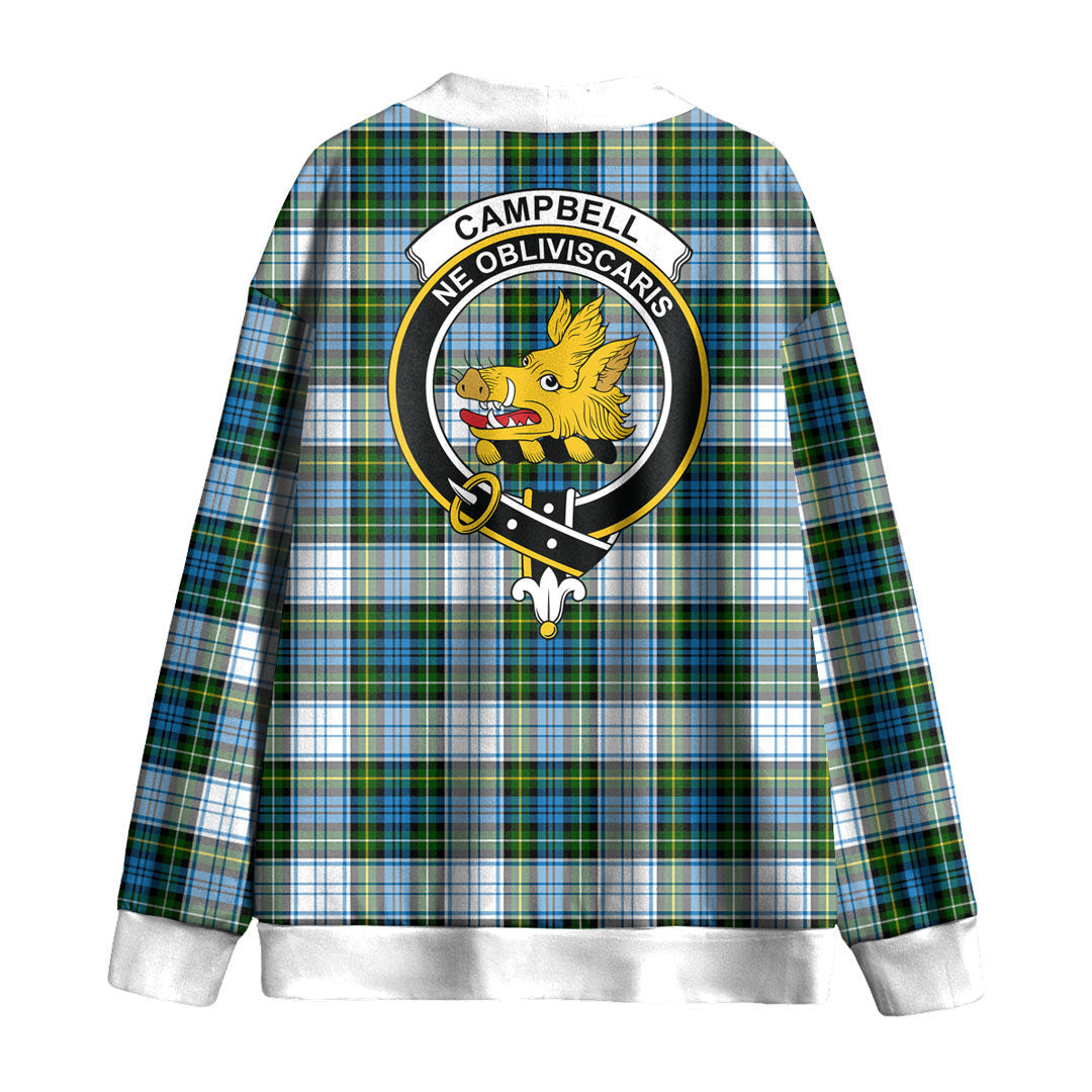 Campbell Dress Tartan Crest Knitted Fleece Cardigan