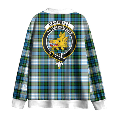 Campbell Dress Tartan Crest Knitted Fleece Cardigan