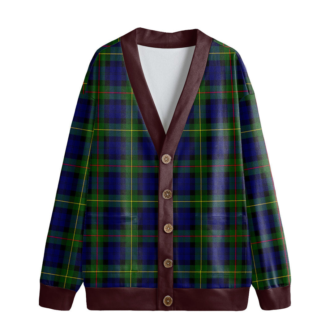 MacEwen Modern Tartan Plaid Knitted Fleece Cardigan