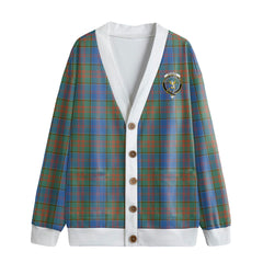 Stewart of Appin Hunting Ancient Tartan Crest Knitted Fleece Cardigan