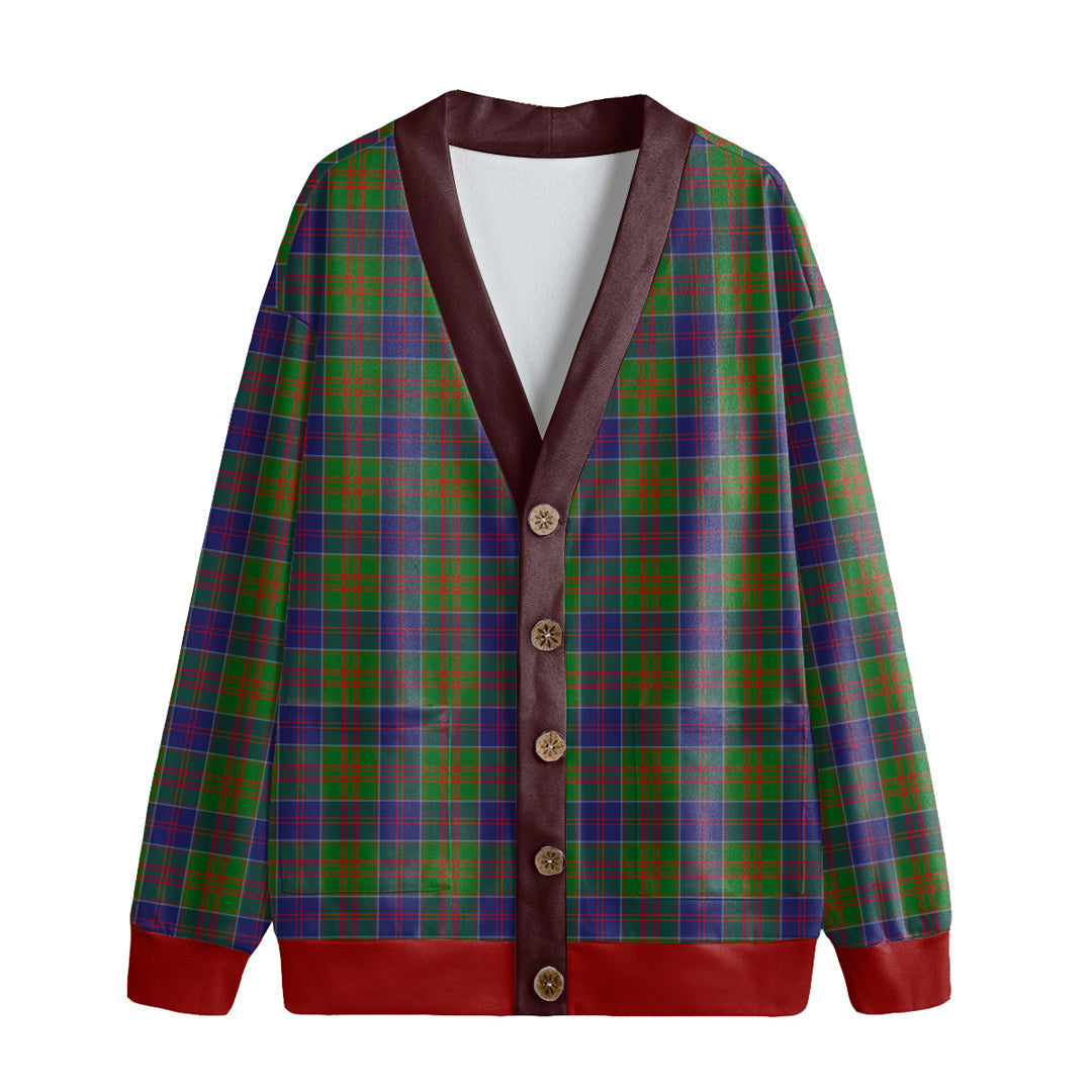 Stewart of Appin Hunting Modern Tartan Plaid Knitted Fleece Cardigan