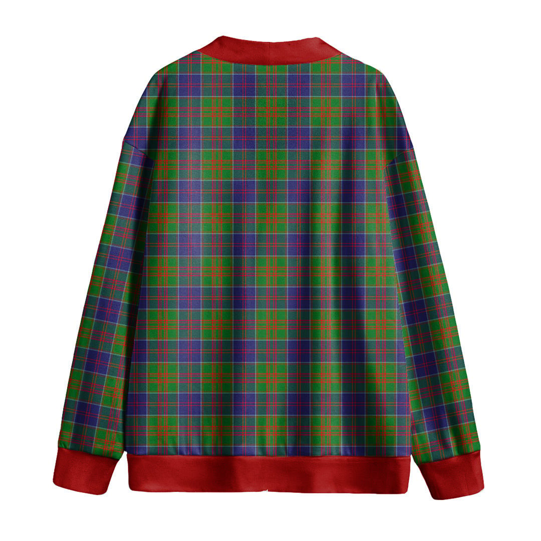 Stewart of Appin Hunting Modern Tartan Plaid Knitted Fleece Cardigan