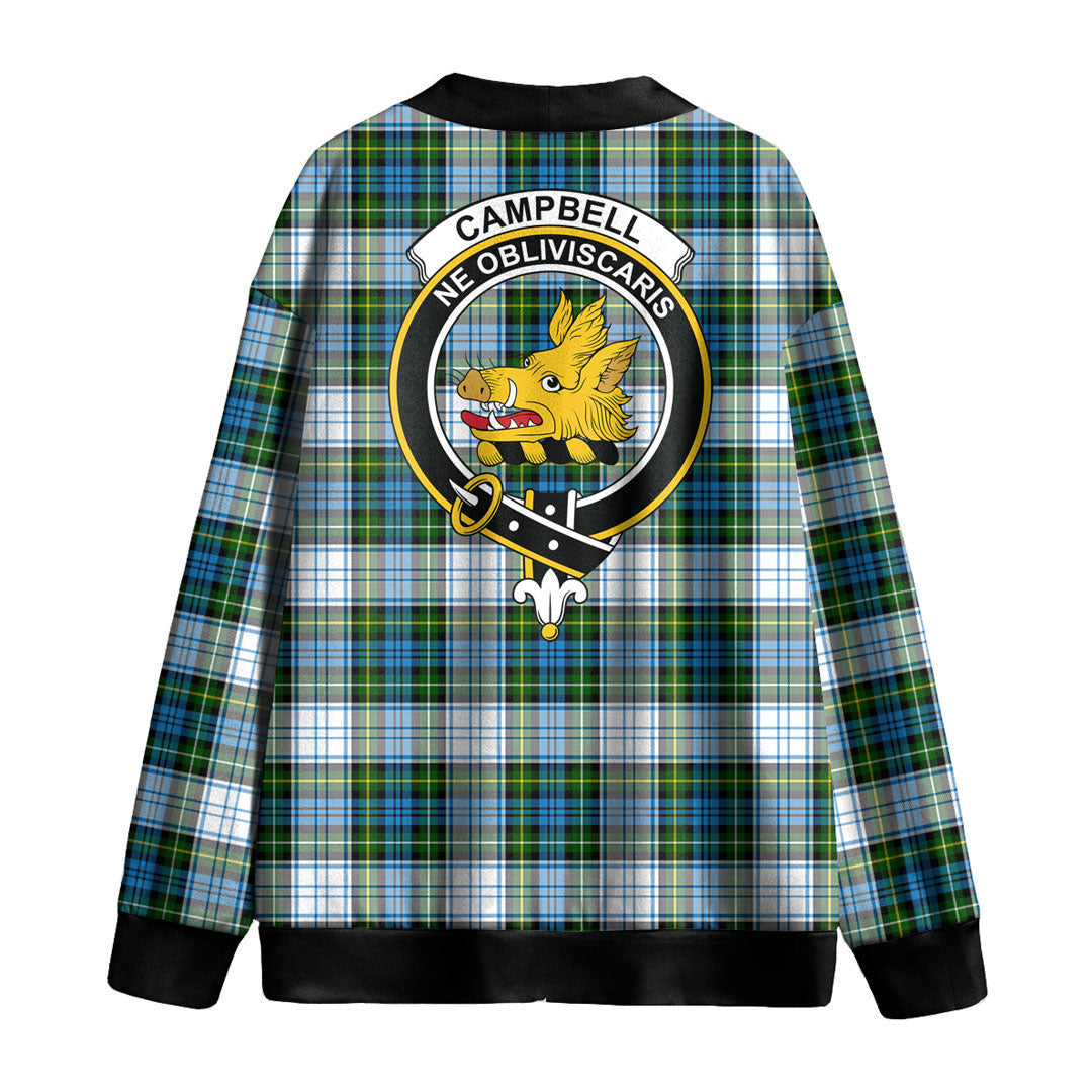 Campbell Dress Tartan Crest Knitted Fleece Cardigan