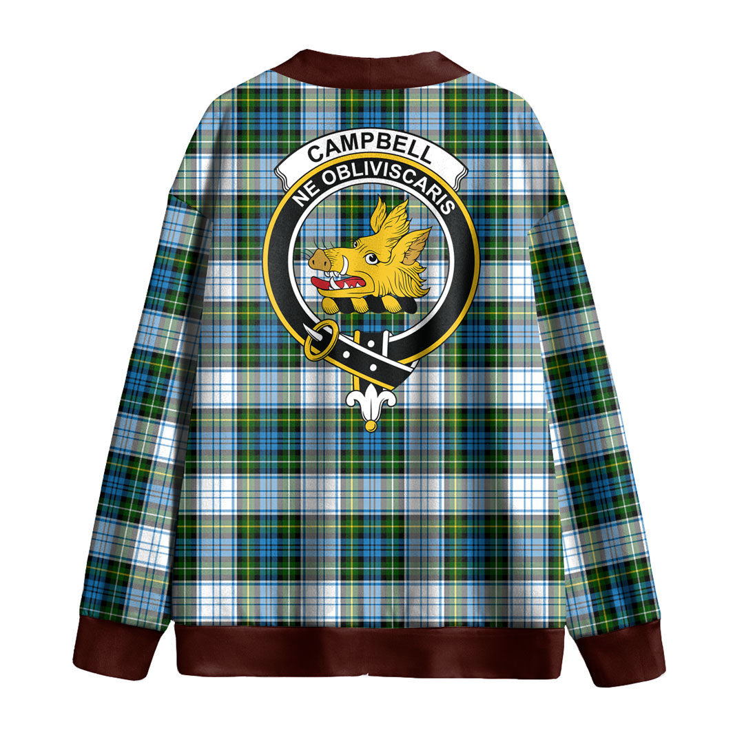 Campbell Dress Tartan Crest Knitted Fleece Cardigan