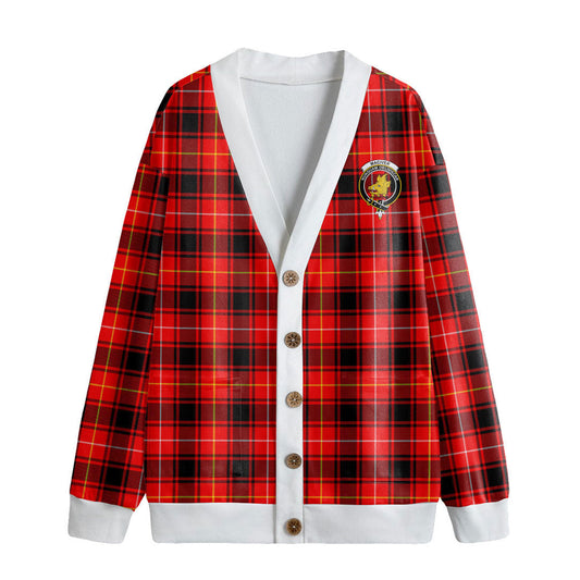 MacIver Modern Tartan Crest Knitted Fleece Cardigan