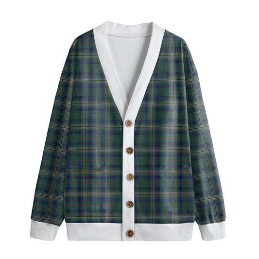 Kennedy Modern Tartan Plaid Knitted Fleece Cardigan