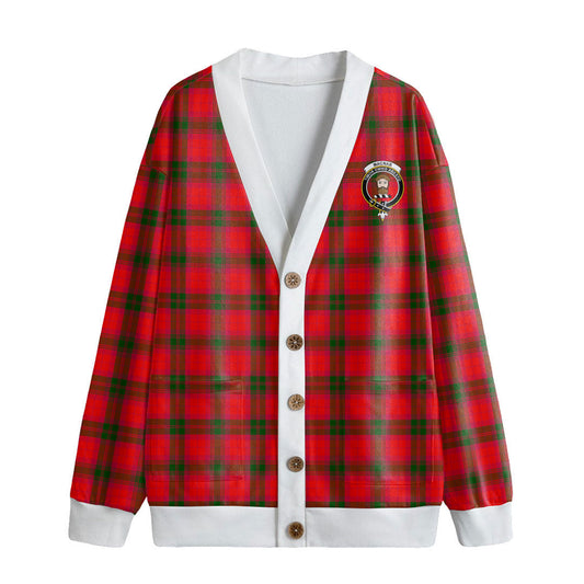 MacNab Modern Tartan Crest Knitted Fleece Cardigan