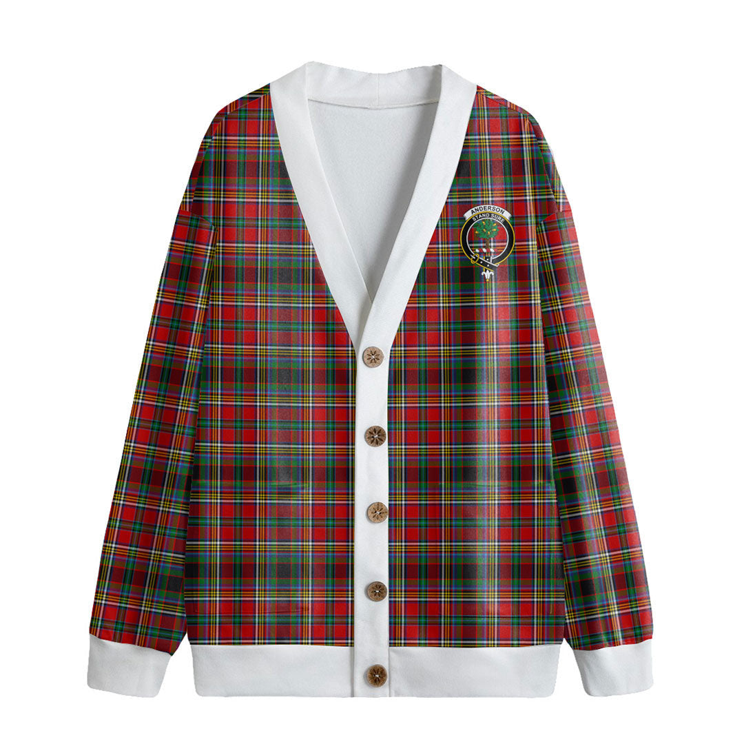 Anderson of Arbrake Tartan Crest Knitted Fleece Cardigan