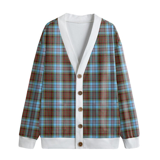 Anderson Ancient Tartan Plaid Knitted Fleece Cardigan