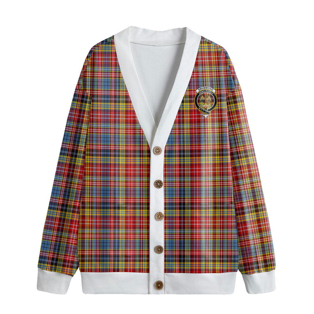 Drummond of Strathallan Tartan Crest Knitted Fleece Cardigan