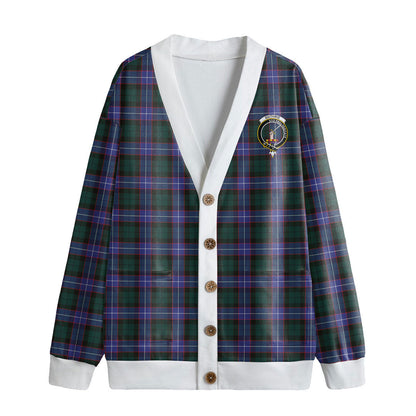 Guthrie Modern Tartan Crest Knitted Fleece Cardigan