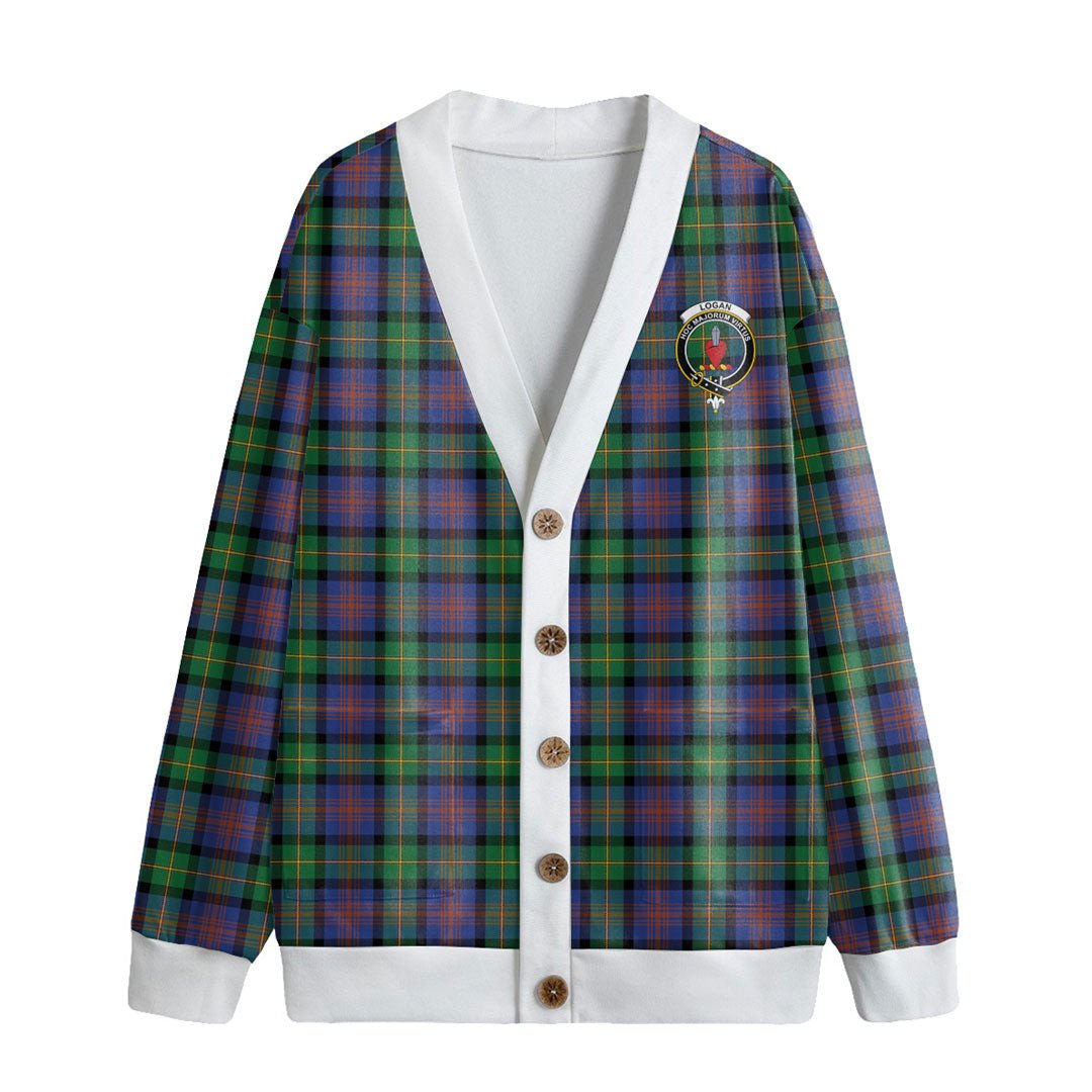 Logan Ancient Tartan Crest Knitted Fleece Cardigan