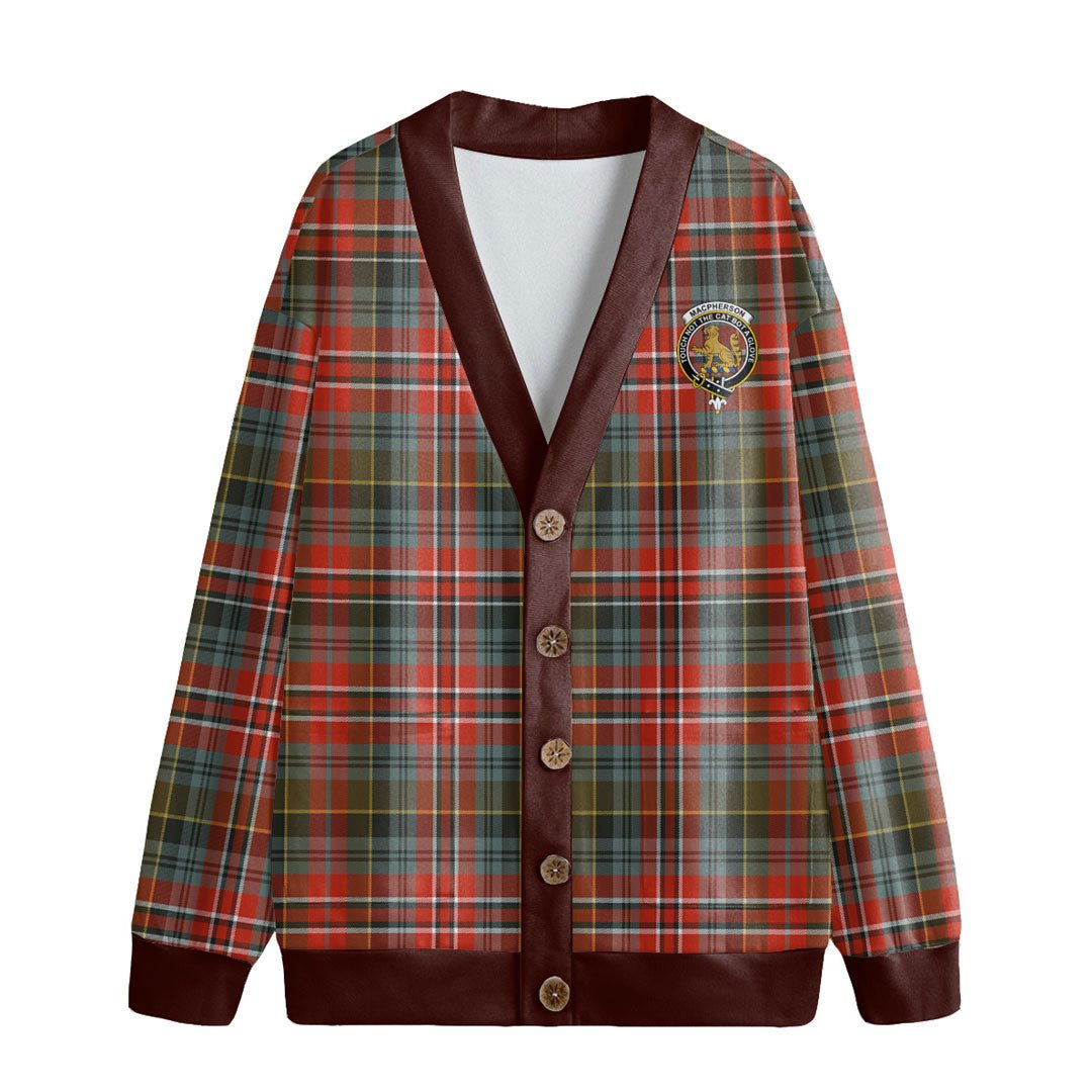 MacPherson Weathered Tartan Crest Knitted Fleece Cardigan