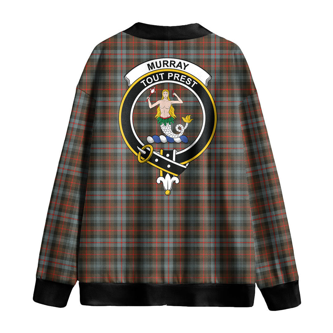 Murray of Atholl Weathered Tartan Crest Knitted Fleece Cardigan