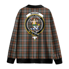 Murray of Atholl Weathered Tartan Crest Knitted Fleece Cardigan