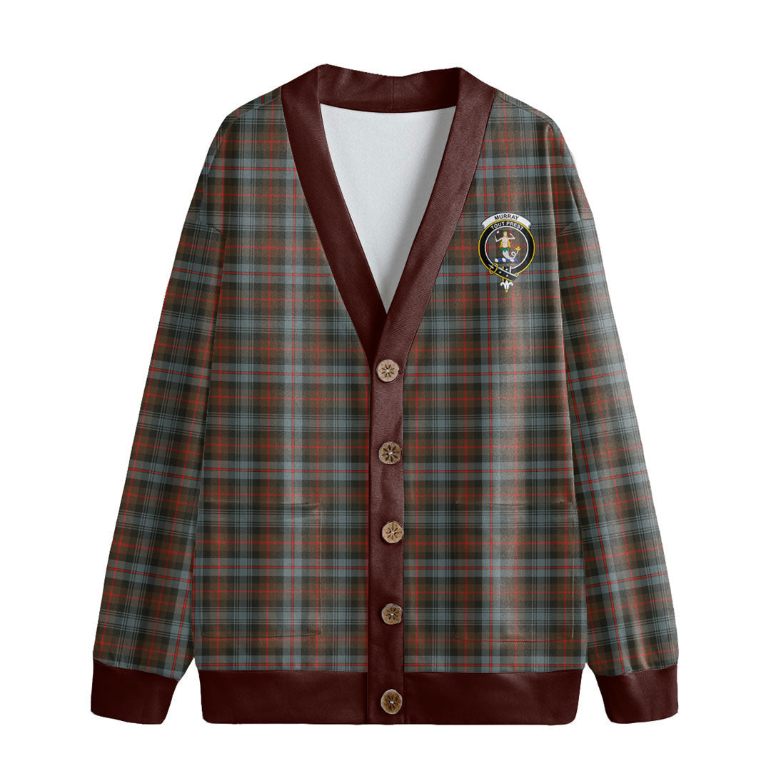 Murray of Atholl Weathered Tartan Crest Knitted Fleece Cardigan