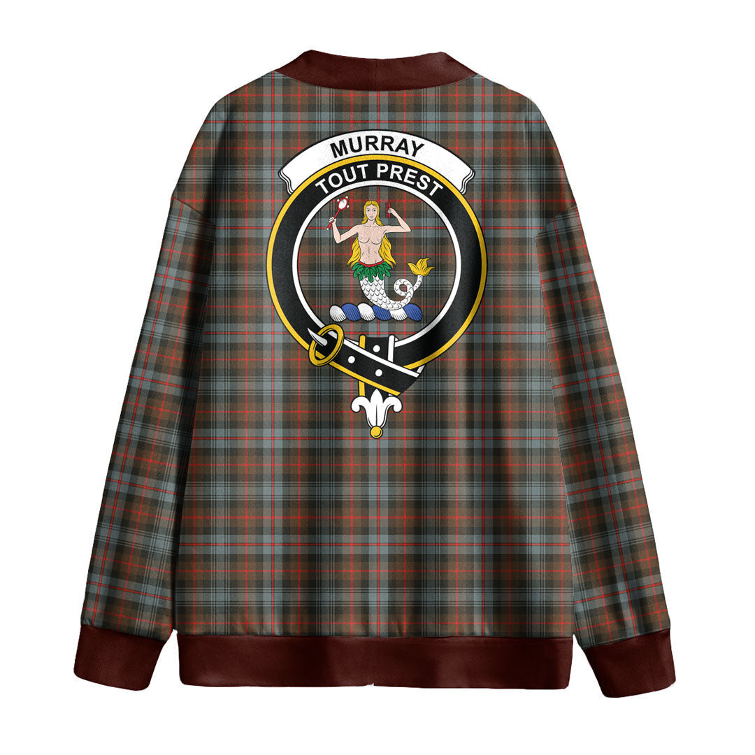 Murray of Atholl Weathered Tartan Crest Knitted Fleece Cardigan