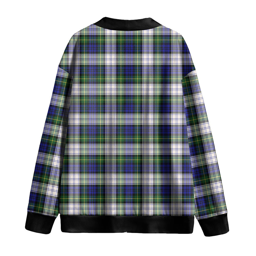 Gordon Dress Modern Tartan Plaid Knitted Fleece Cardigan