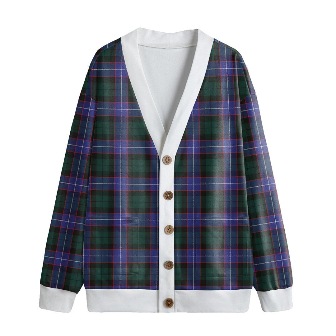 Hunter Modern Tartan Plaid Knitted Fleece Cardigan