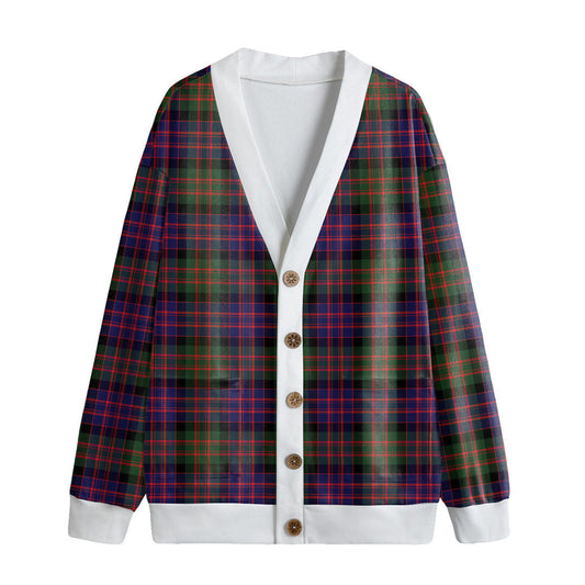 MacDonald Modern Tartan Plaid Knitted Fleece Cardigan