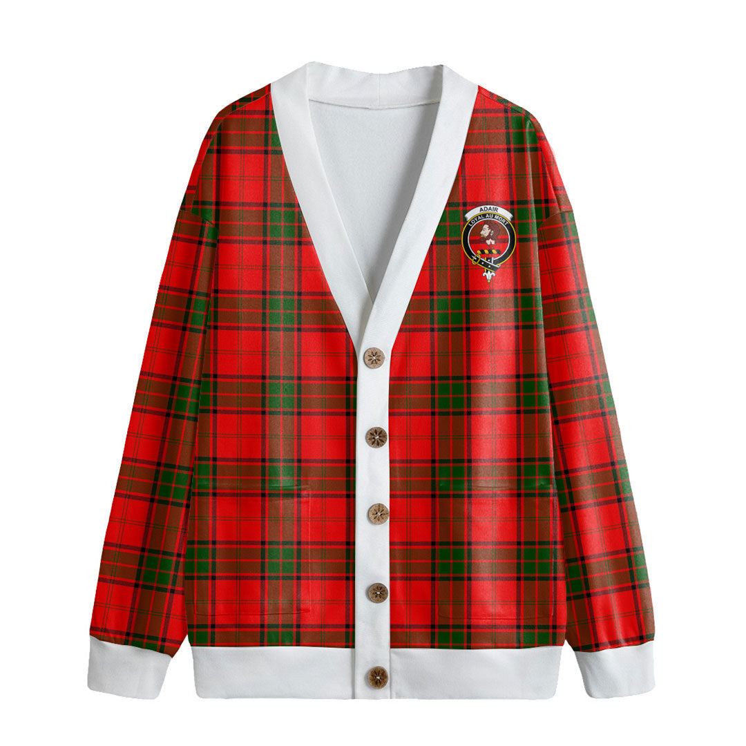 Adair Tartan Crest Knitted Fleece Cardigan