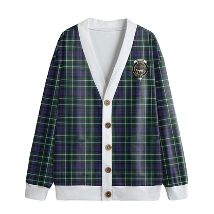 Graham of Montrose Modern Tartan Crest Knitted Fleece Cardigan