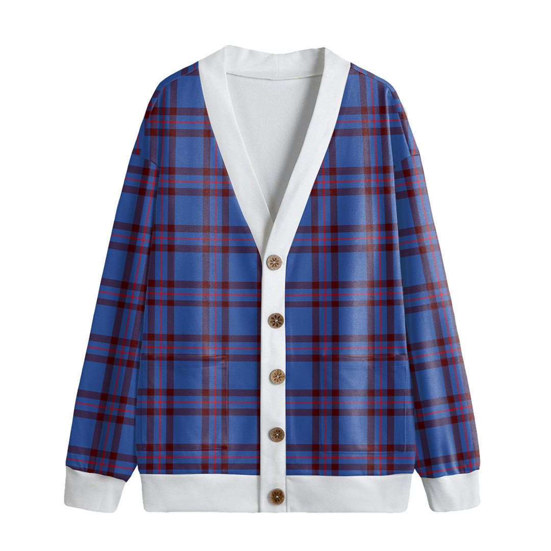 Elliot Modern Tartan Plaid Knitted Fleece Cardigan