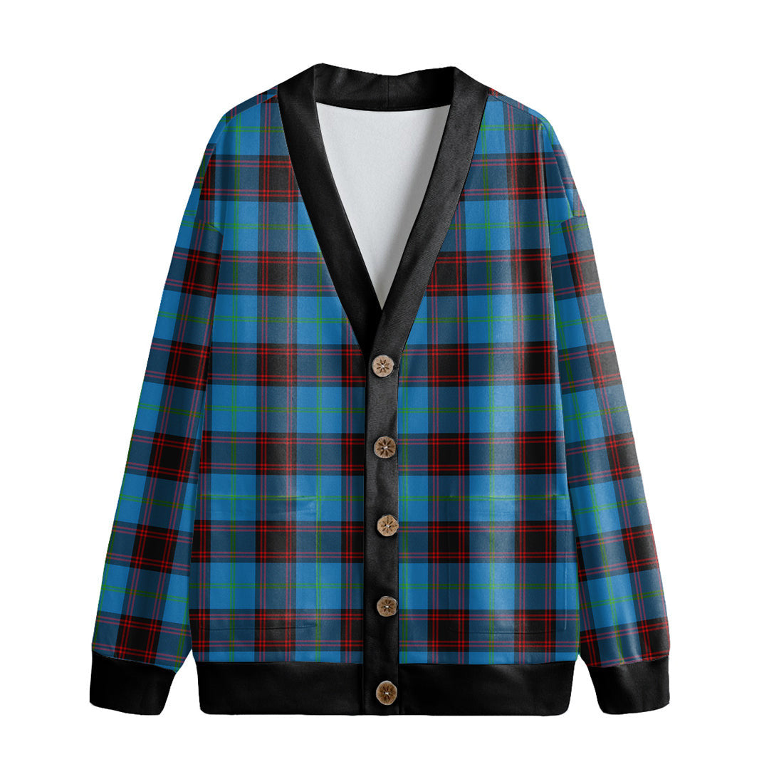 Home Ancient Tartan Plaid Knitted Fleece Cardigan