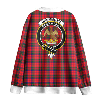 Drummond Modern Tartan Crest Knitted Fleece Cardigan