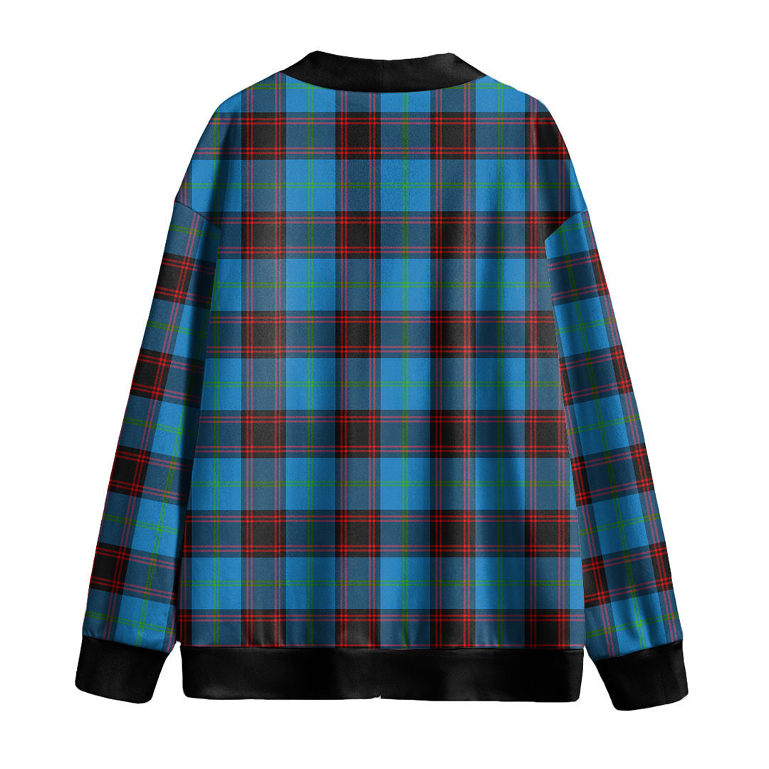 Home Ancient Tartan Plaid Knitted Fleece Cardigan