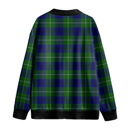 Oliphant Modern Tartan Plaid Knitted Fleece Cardigan