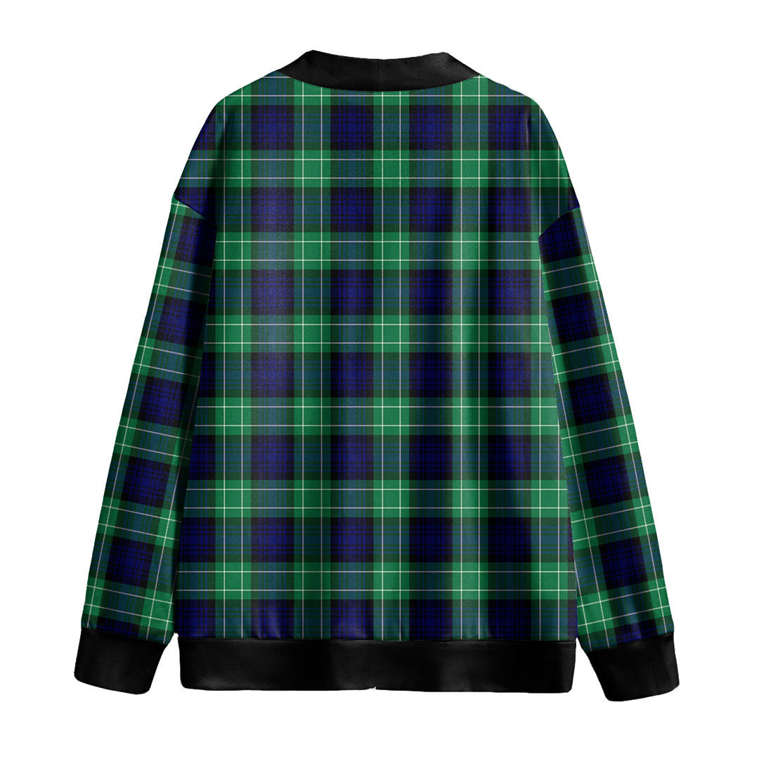 Abercrombie Tartan Plaid Knitted Fleece Cardigan